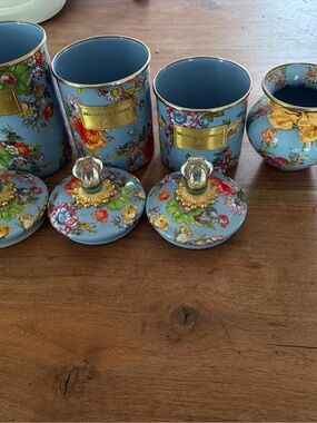 McKenzie Child Set of 3 Canisters & Flower Vase